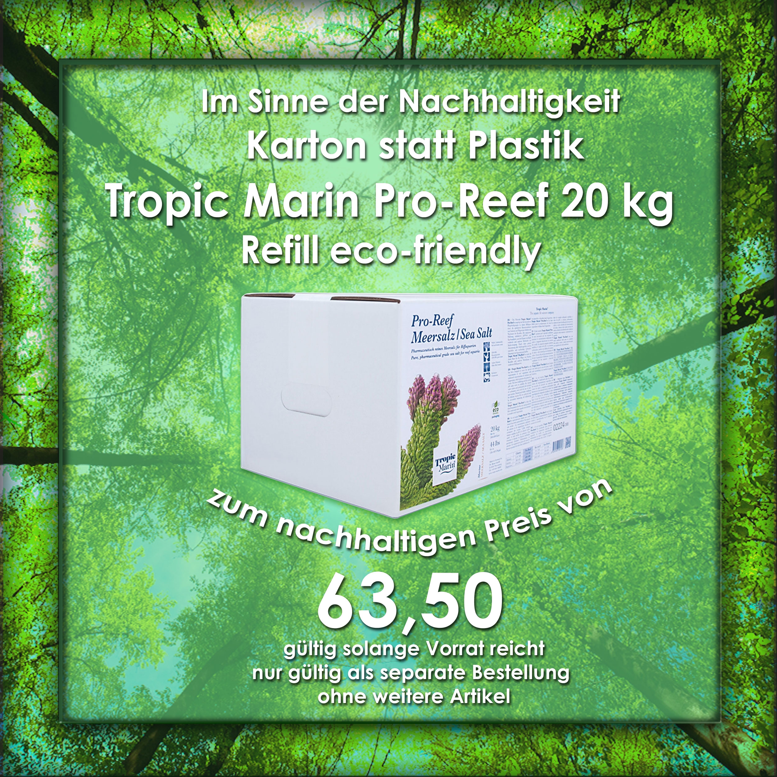 Im Sinne der Nachhaltigkeit - Karton statt Plastik
