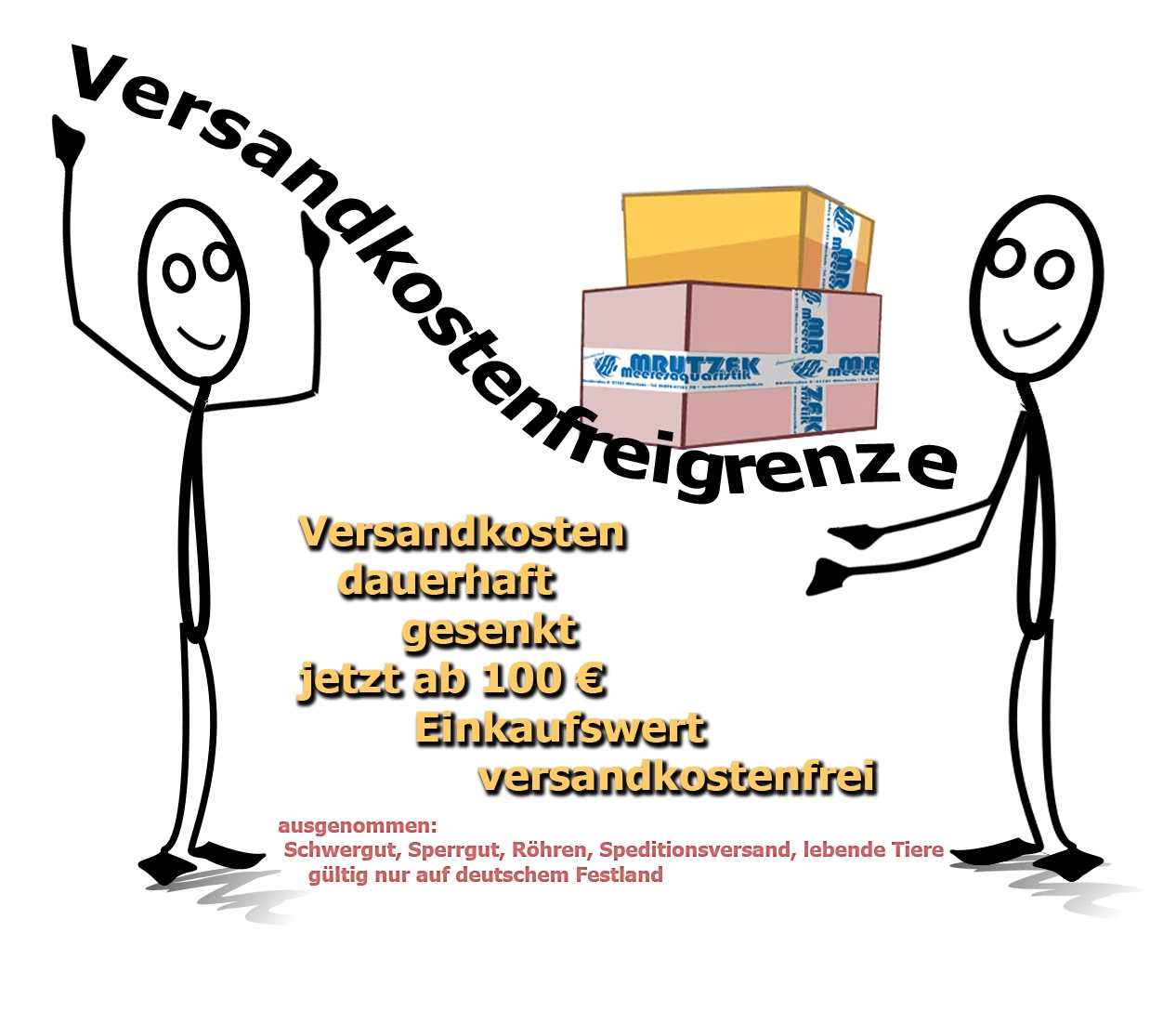 Dauerhafte Senkung: Versandkostenfrei jetzt schon ab 100 EUR