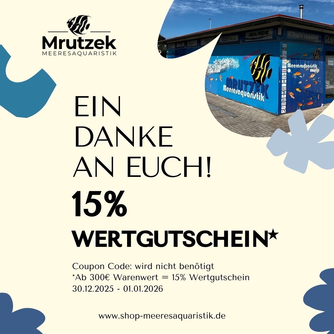Meeresaquaristik News: 300€ Warenwert = 15% Wertgutschein