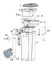 Aqua Medic Druckwinkelsatz inkl. O-Ringe EVO 1000 (410.00-18)