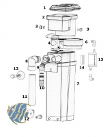 Aqua Medic ABLAUFWINKEL MIT O-RING für Blue 1000 / EVO 1000 (410.00-17)