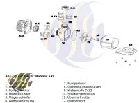 Aqua Medic Set of Connectors and Seals DC Runner 9.1 (100.391-24)