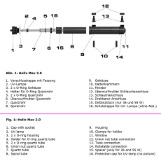 Aqua Medic Überwurfmutter Quarzrohr Helix Max 2.0, 5 - 11 W (80705-24)