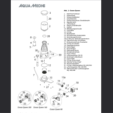 Aqua Medic Set Befestigungsschrauben Bodenplatte für Ocean Queen 90 (412.310-14)