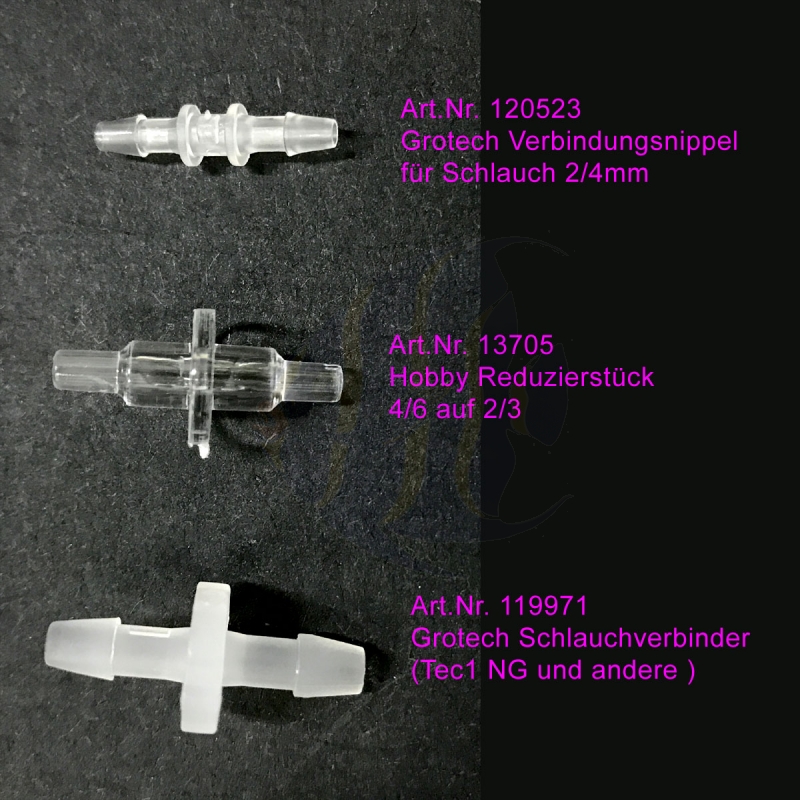 Grotech Verbindungsnippel für Schlauch 2/4 mm - Mrutzek Meeresaquaristik  GmbH